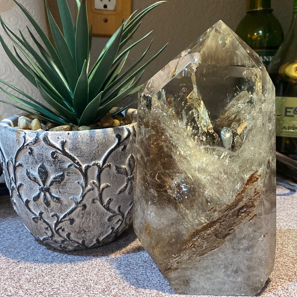 LARGE Smoky citrine tower